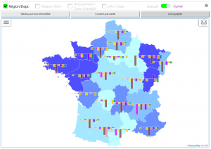 Qlik-Anwendung analysiert und visualisiert Fehlzeiten auf einer interaktiven Karte